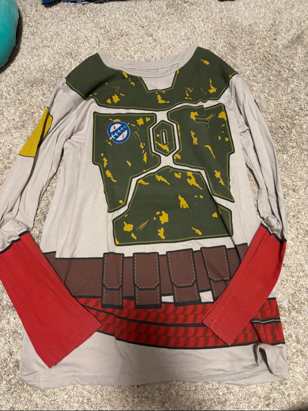 Star Wars Grey Graphic Long Sleeve Top with Green & Yellow Accents